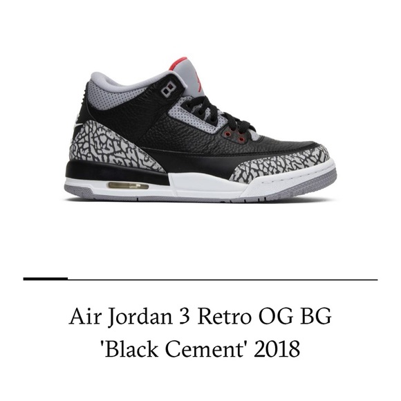 Og Retro Jordan 3s Black Cement Gs 